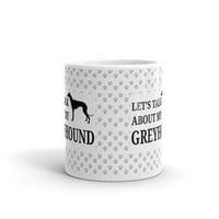 oz personalizirani poklon vlasniku psa razgovarajmo o mom omiljenom hrtu poklon za ljubitelje pasa šalica za kavu šalica za čaj Bijela