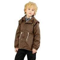 Zimski kaputi za djevojčice Zimski s džepom, kapuljačom s patentnim zatvaračem, Vanjska odjeća otporna na vjetar, lagane jakne za