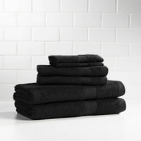 Ultra tanki pamučni set ručnika za kupanje u crnoj boji