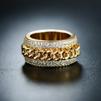 Swarovski elementi 18KT prsten za pletenicu od zlatne tone