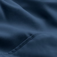 Goli kućni mikrofiber 7-komad tamno plave i tamno plave krevete u torbi, kraljica