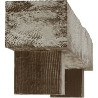 Ekena Millwork 8 H 10 d 60 W grubo pilani drveni kamin Mantel Kit W Alamo Corbels, Vintage Mahagoni