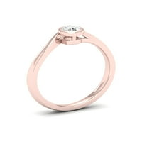 1 5CT TDW Diamond 10K Rose Gold Pasijans obećanje prstena
