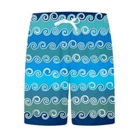 Muške kratke hlače za plažu, Ležerne ljetne kratke hlače s elastičnim strukom, kratke hlače s prugastim printom u boji od 3 tisuće,