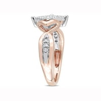 Carat T.W. Dijamantni zaručnički prsten od bijelog i ružičastog zlata od 10KT