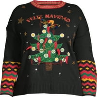 Džemper za žensku plus veličinu 'Feliz Navidad'