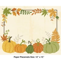 Jesen i Dan zahvalnosti papirnati placema, CT