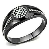 Muški prsten od nehrđajućeg čelika presvučen kubičnim cirkonijem-veličina