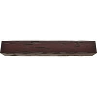 Ekena Millwork 4 W 12 H 18'l 3-strana pecidski čempres Cypress Endurathane Fau Wood Strop Grep, Premium trešnja