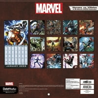 Trendovi International Marvel Heroes vs. zlikovci zidni kalendar i pushpins