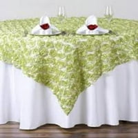72 72 čajno zelena satenska podloga za stol u obliku rozete