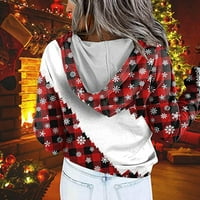 Majice s kapuljačom za Tinejdžerke, božićne majice s kapuljačom, ženske božićne bluze, ružni božićni poklon vrhovi, Casual pulover