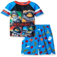 Nexo Knights Boys set pidžama, kratki rukav, dječji pj set, poliester, plava, veličina 4-5
