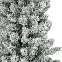 6' umjetno božićno drvce od flocked borove sjeverne rijeke olovkom, neosvijetljeno
