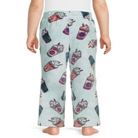 Pidžama hlače s plišanim printom za djevojčice, veličine 4 I Plus