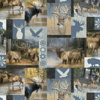 David Textiles Inc. 1. dvorište 60 poliesterska runa jelena i elk precut šivanje i zanatska tkanina, plava