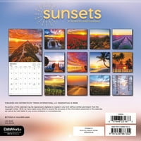 Trendovi Međunarodni zalasci sunca Mini zidni kalendar i pushpins