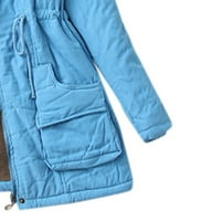 Plus size rasprodaja zimski ženski topli kaput jakna s kapuljačom tanka zimska gornja odjeća kaputi Padovi nebesko plavi ' s