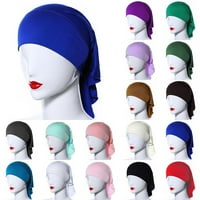 Ženski Modalni muslimanski turban na glavi unutarnja kapa hidžab šal omot kapa Nova Bijela