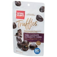 Prirodni užici tamna čokolada s dodanim probiotičkim tartufima, 5oz