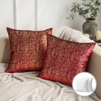 Fonoskop brončane mekani čvrsti baršun ukrasni jastuk za kauč, crveni, 20 20