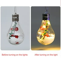 ; LED šuplja kugla od umjetne biljke okrugle kuglice viseći Set gumb za restorane baterija prozirni Božićni ukrasi