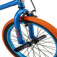 Mongoose 18-in Burst Kid's Bike, jednostruka brzina, plava i narančasta