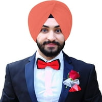tradicionalni turbani Sikh Eloria Punjabi šešir Punjabi pagri Sikh pamučni veo turban za muškarce i dječake boje breskve