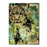 Zaštitni znak likovna umjetnost Leopard Ink Canvas Art by Color Bakery